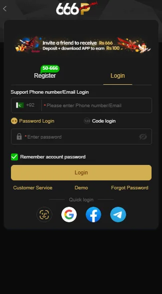 666P Game Login And Register